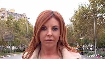 GERMAN SCOUT - GINGER milf BIANCA entice TO sans a condom tear up AT STREET PICKUP